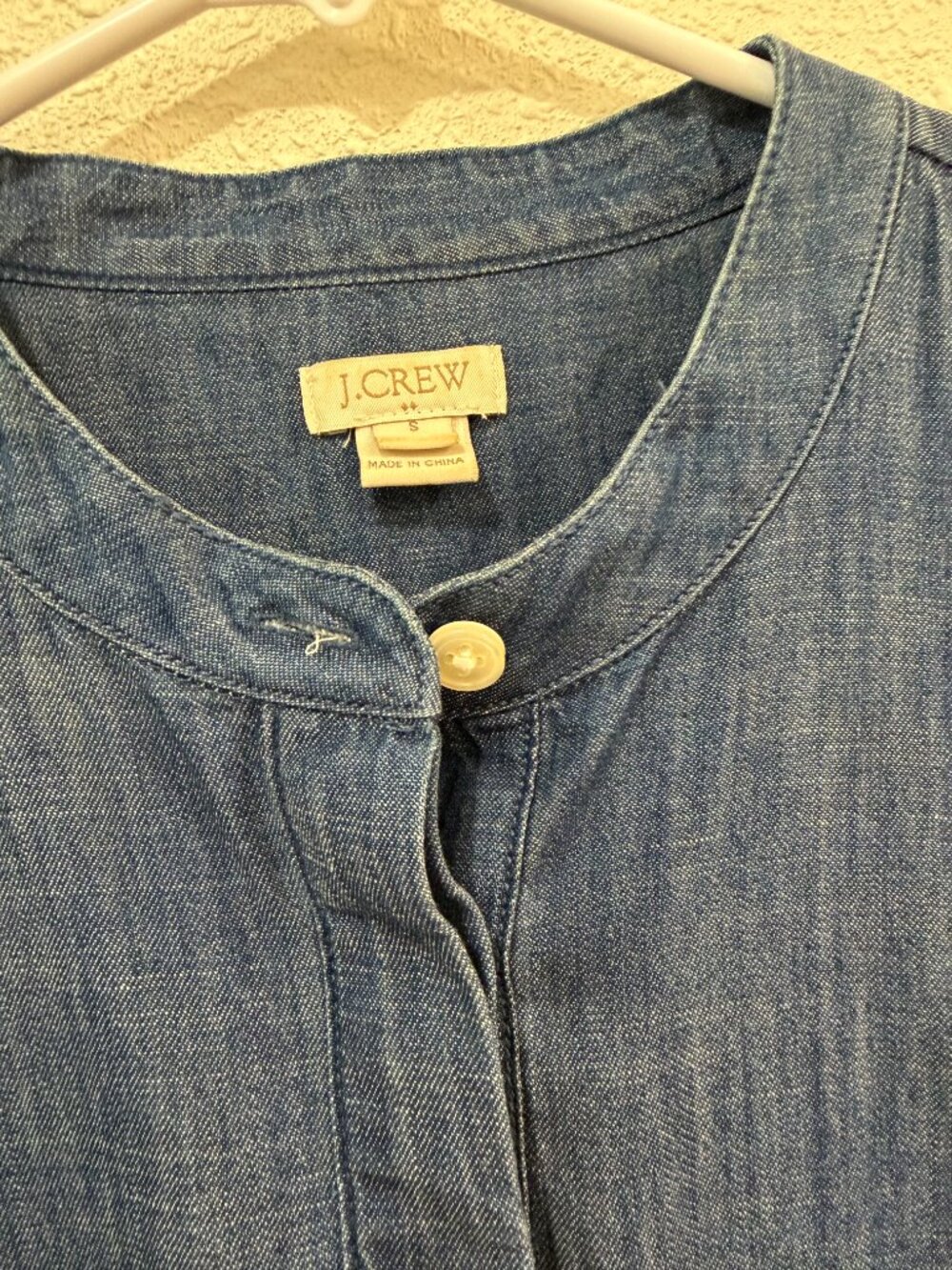 Women's J.Crew Chambray Denim Shirt Dress Cottagecore Size Small - Picture 3 of 5